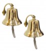 BR184522 - 2- PACK Solid Brass Heavy Bracket Ship Bell