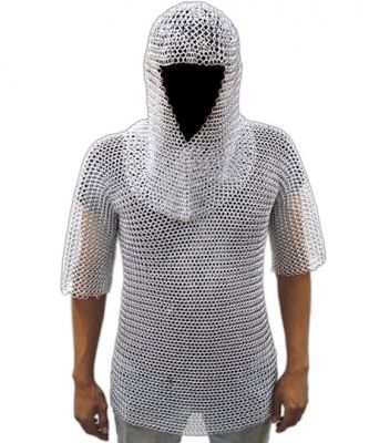 AL80811 - Aluminum Chain Mail W/ Hood