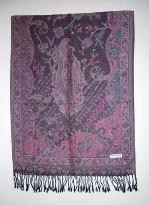 14304 - PASHMINA SHAWL 35-4 Dolly Warden Design 55% Pashmina 45% silk