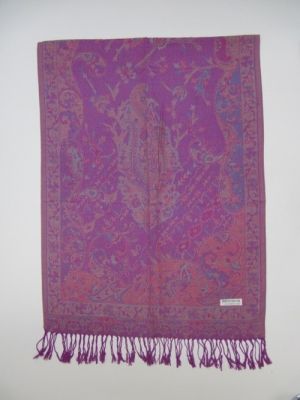 14307 - PASHMINA SHAWL 35-7 Dolly Warden Design 55% Pashmina 45% silk