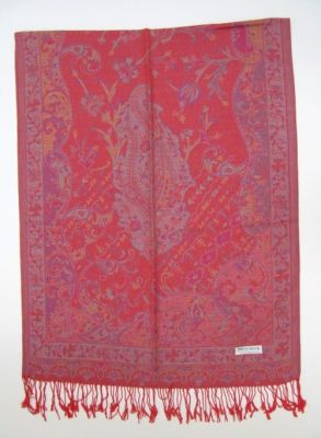 14308 - PASHMINA SHAWL 35-8 Dolly Warden Design 55% Pashmina 45% silk
