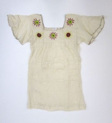 15300A - Ladies Short Sleeve Peasant Blouse, Embroidered