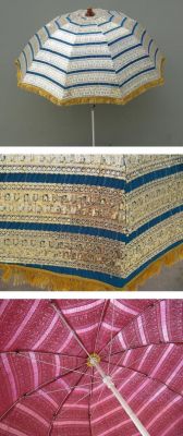 24103 - Beach Umbrella Cotton Embroidered