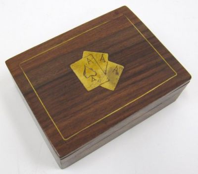 SH35471 - Wooden Playing Card Box