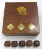 SH35473 - Wooden Playing Card Box (with Dice)