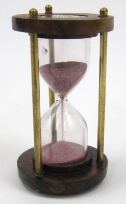 SH8145 - Wooden 60 Sec. Maroon Sand/Timer 4"H