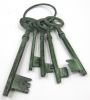 AL20450 - Aluminum Jail Keys Patina