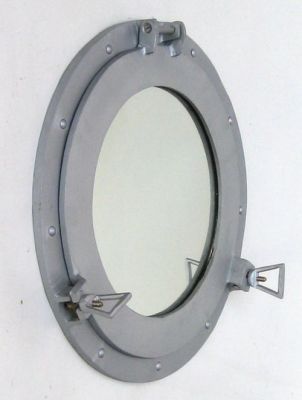AL4861 - Porthole Mirror Aluminum, 15"