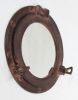 AL4870K - Porthole Mirror Aluminum Red-Brown, 11"