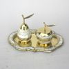 BR10921 - Brass Tray with Apple and Pear