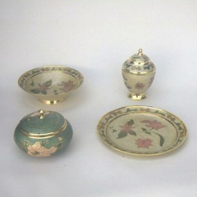 BR14042 - Tray-Bowl-Jar Set