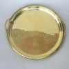BR1422 - Brass Tray, Two Handle, Round
