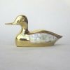 BR15552 - Brass Duck Mother Of Pearl