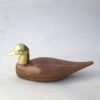BR15601 - Wooden Duck, Brass Head