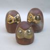 BR1565 - Owl Set, Wood, Brass