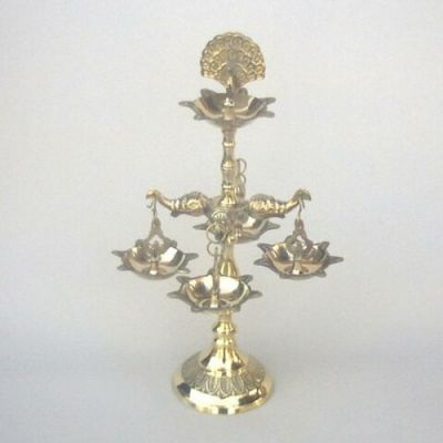 BR1682 - Brass Hanging Lamp, Elephants