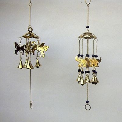 BR1857 - Brass Horse Bell Wind Chime