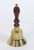 BR18993 - Brass Bell, Wooden Handle, Engraved 