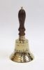 BR18995 - Brass Bell, Wooden Handle, Engraved 