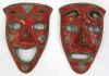 BR20061 - Brass Drama Laughing/Crying Masks, Red (set of 2)
