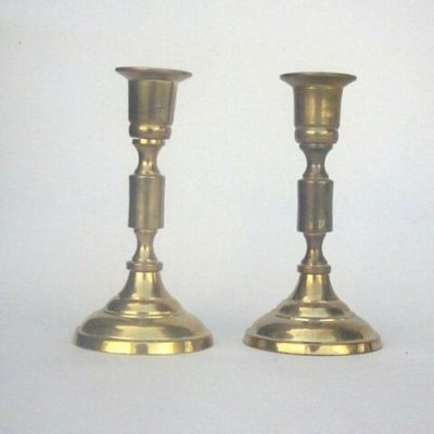 BR22162 - Brass Candle Holder Pair