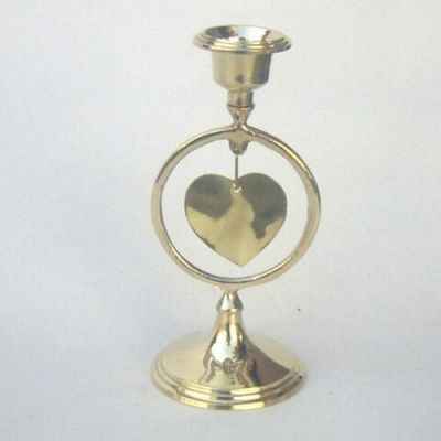 BR2218 - Brass Heart Candle Holder