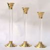 BR2226 - Candle Holder Brass, Clear