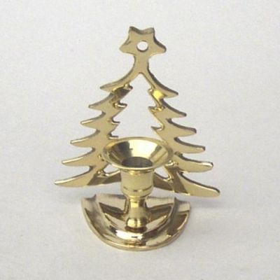 BR22373 - Brass Christmas Tree Candle Holder