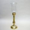 BR2245 - Solid Brass Candle Holder (taper) w. Glass Chimney
