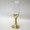 BR22453 - Candle Holder, Brass, Glass Chimney