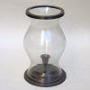 BR22681 - Candle Holder, Glass Antique Step Base