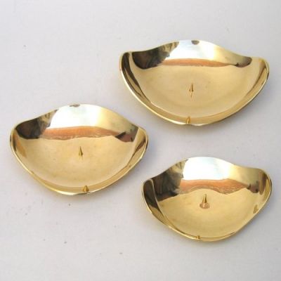 BR22773 - Brass Candle Holder Set