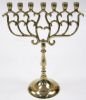 BR2291 - 7-Branch Brass Temple Menorah (medium)