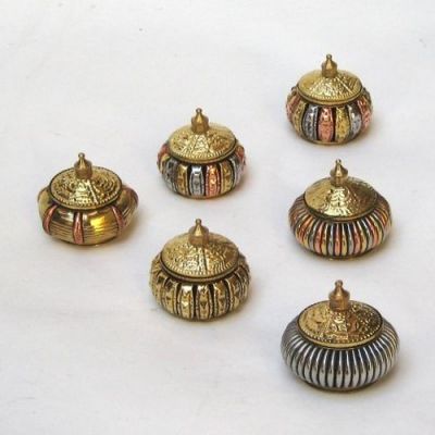 BR2306 - Colored Brass Container Set