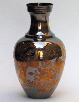 br2333 - Peacock vase, Brass