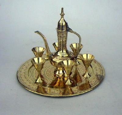 BR2351 - Solid Brass Wine Set