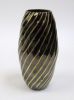 BR2561 - Solid Brass Vase, Black / Gold Diagonal