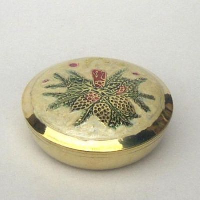 BR31326 - Brass Christmas Pin Box