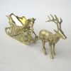 BR3134 - Brass Reindeer With Sleigh
