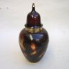 BR40544 - Brass Urn, Picture, Screw on Top