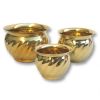 BR4124 - Solid Brass Nested Planter Set