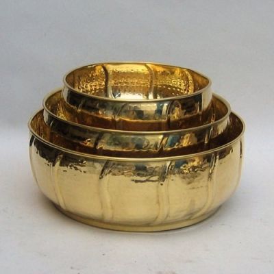 BR4146 - Solid Brass Planter Set