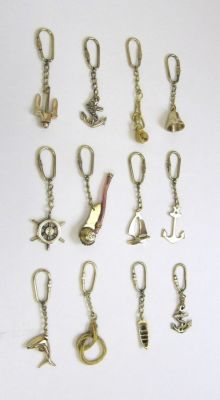 BR4820 - Brass Nautical Key Chain, Set