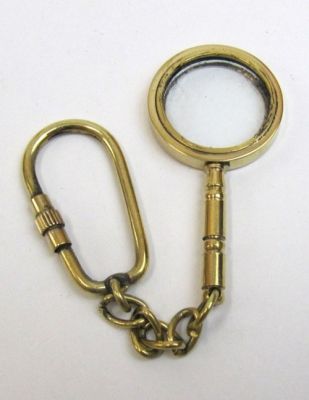 BR48201M - Brass Keychain Magnifying Glass