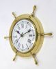 BR48270 - Brass Ship Wheel Clock (7082), 11"