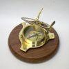 BR48341 - Sun Dial Compass, Wood Base