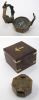 BR48412A - antique brass Brunton compass. Octagonal. With wooden box