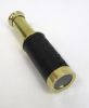 BR48526B - Brass Pullout Telescope Faux Leather Wrapped 2-Level w/ Hinged Wooden Box