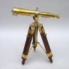 BR48540 - Brass Telescope on Wooden Base