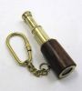 BR48570 - Pirate pullout Telescope Key chain brass/ wood